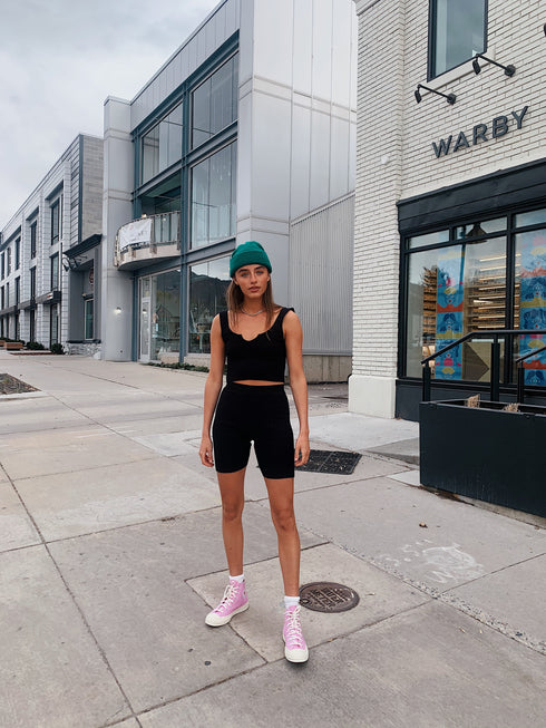 Cali Nights Ribbed Set// Black